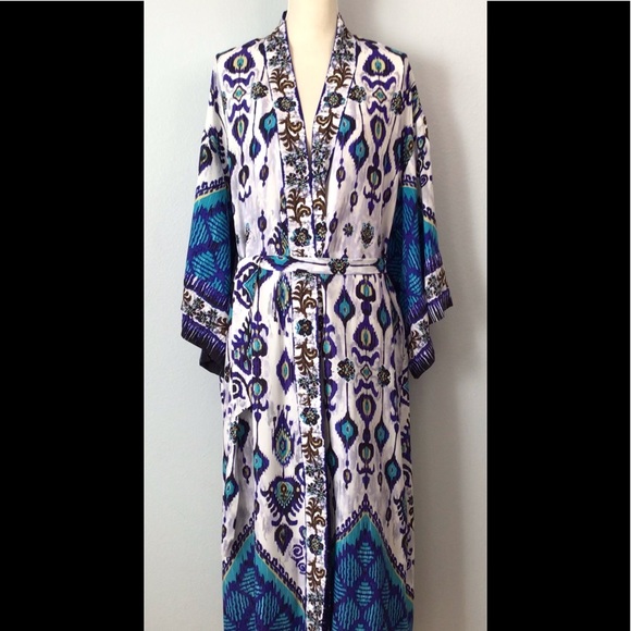 Soft Surroundings Kimono Robe Pockets - Picture 5 of 11